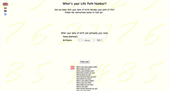 Desktop Screenshot of lifepathnumber.com